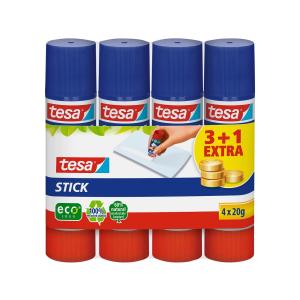 Alleskleber Stick ecoLogo Klebestift ohne Lösungsmittel 4x20g 1 Stick gratis TESA 57088-00200-03 (4042448167866)