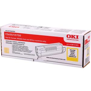 43872305 OKI C5xxx Toner yellow 2000 Seiten