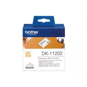 Brother Etikettenrolle Für Etikettendrucker Dk11202 Weiß, 62,0 X 100,0 Mm, 1 X 300 Etiketten (4977766628143)