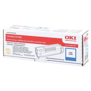 43381907 OKI C5xxx Toner cyan 2000Seiten