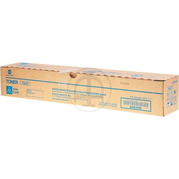 A8K3450 KONICA TN221C Bizhub Toner cyan 21.000Seiten