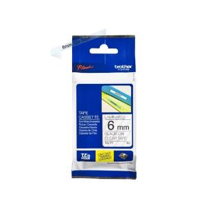 TZE111 BROTHER PTOUCH 6mm KLAR-SCHWARZ Schriftband 8m laminiert