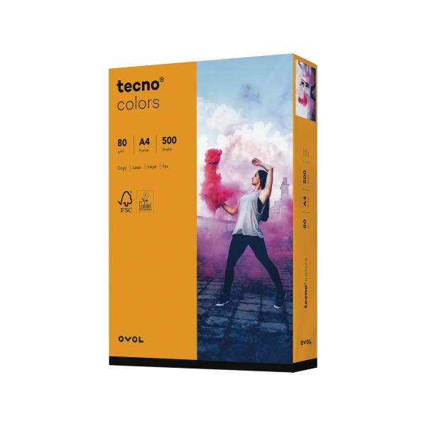 TECNO COLORS MITTELORANGE PAPIER A4 2100011411 500Blatt 80gr