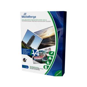 DIN A4 Fotopapier für Tintenstrahldrucker beidseitig matt 140g 100 Blatt MEDIARANGE MRINK111 (4260283118977)