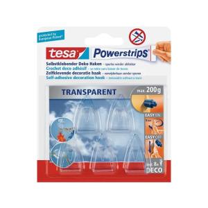 58900-00013-03 TESA Deco Powerstrips (5) transparent 5Stück bis 5x200gr small