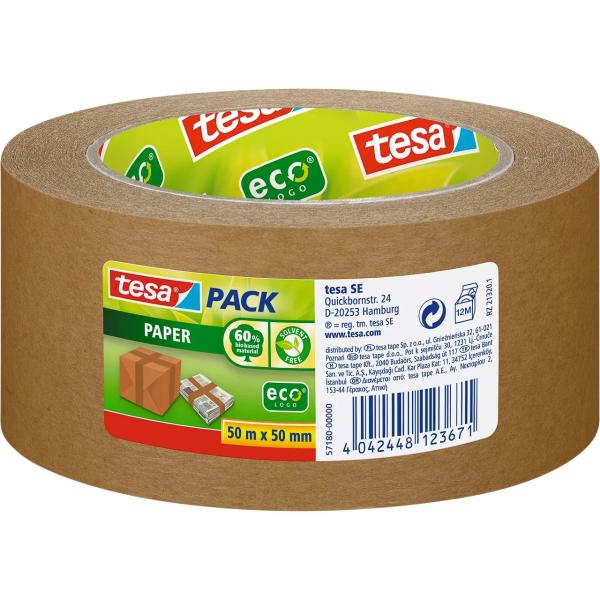 57180-00000-03 TESA Paper Packband braun 50mm 50Meter
