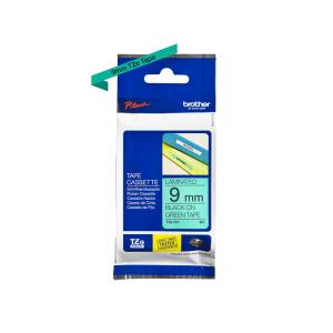 Original Brother DirectLabel schwarz auf grün Laminat (TZE-721) TZE721 (4977766693059)