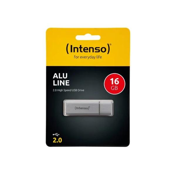 INTENSO ALU LINE USB STICK 16GB 3521472 28MB/s USB 2.0 silber