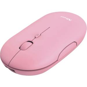 24125 TRUST Puck Funkmaus aufladbar rosa