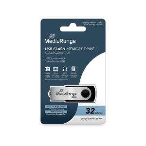 MEDIARANGE FLEXI USB STICK 32GB MR911 15MB/s USB 2.0 schwarz-silber