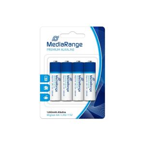 MRBAT104 MEDIARANGE Batterien 4er Pack AA Mignon LR06 Alkaline 1,5 V