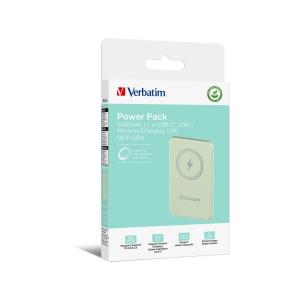 32241 VERBATIM Charge'N'Go Powerbank Akku 5.000 mA kabellos tragbar gruen