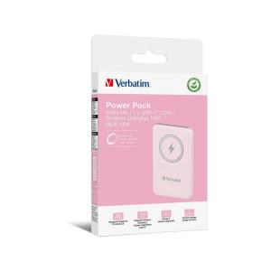 32243 VERBATIM Charge'N'Go Powerbank Akku 5.000 mA kabellos tragbar pink