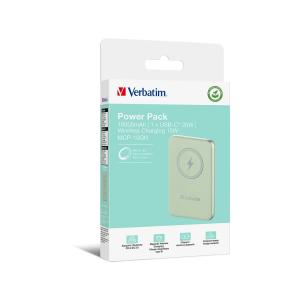 32246 VERBATIM Charge'N'Go Powerbank Akku 10.000 mA kabellos tragbar gruen