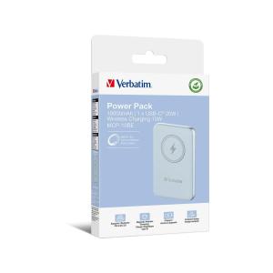 32247 VERBATIM Charge'N'Go Powerbank Akku 10.000 mA kabellos tragbar blau