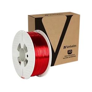 PETG 1,75mm RED TRANSPARENT 1kg VERBATIM 3D FILAMENT 55054