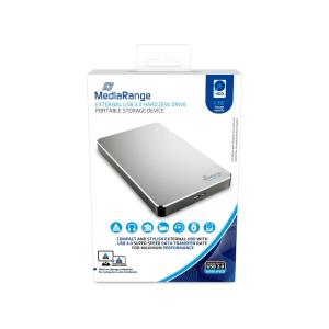 externes USB 3.0 Festplattenlaufwerk HDD 1 TB silber MEDIARANGE MR996 (4260459613367)