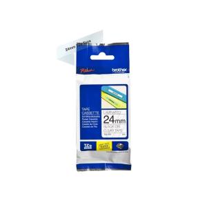 TZE151 BROTHER PTOUCH 24mm KLAR-SCHWARZ Schriftband 8m laminiert