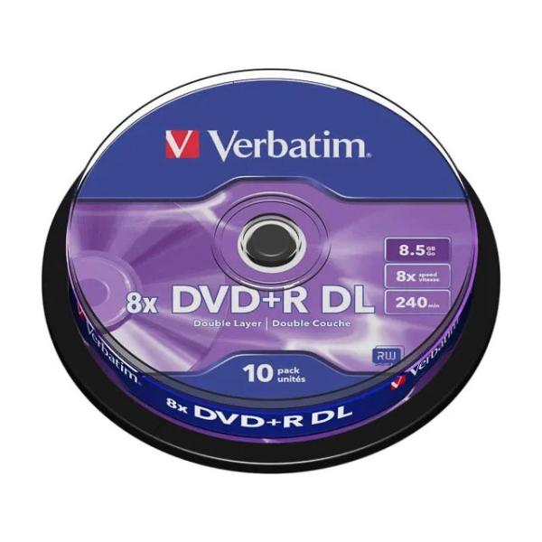 10 Verbatim Dvd+r 8,5 Gb Double Layer 43666 (0023942436669)
