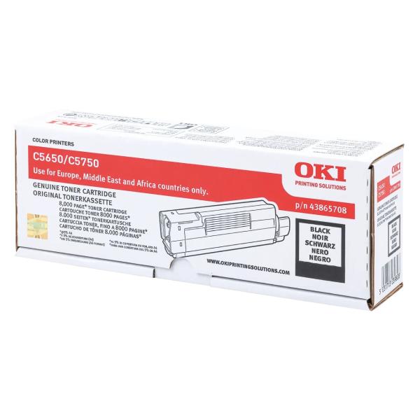 43865708 OKI C5xxx Toner black 8000 Seiten