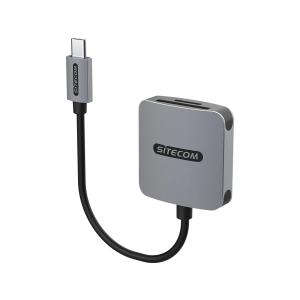 SITECOM USB-C KARTENLESER UHS-I MD-1008 104MB/s 2TB grau