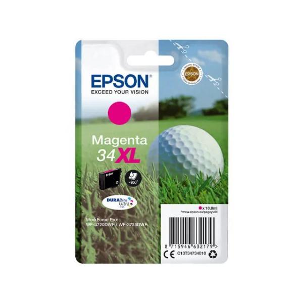 Original Epson Tintenpatrone magenta High-Capacity (T347340,34XLT3473,T34734010) C13T34734010 (8715946632179)