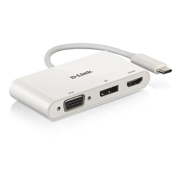 D-LINK DUBV310 3IN1 USB-C VIDEOADAPTER HDMI+ Display+VGA Port DUB-V310