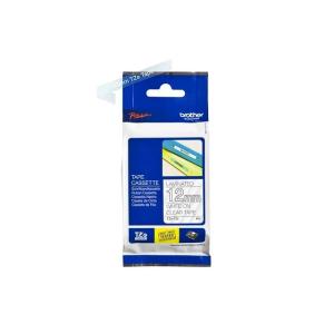 TZE135 BROTHER PTOUCH 12mm KLAR-WEISS Schriftband 8m laminiert