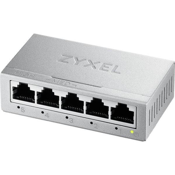 ZYXEL GS105B-V5 GIGABIT ETHERNET SWITCH GS105BV5EU0101F 5xRJ45 silber unmanaged GS-105BV5-EU0101F