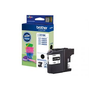 Tinte für  MFC-J480DW, schwarz brother LC-221BK (4977766747318)