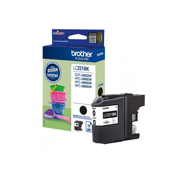 Tinte für MFC-J480DW, schwarz brother LC-221BK (4977766747318)