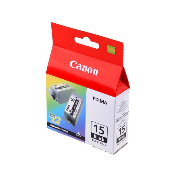 8190A002 CANON BCI15B Nr.15 Pixma Tinte (2) black 2x40Seiten 2x5,3ml