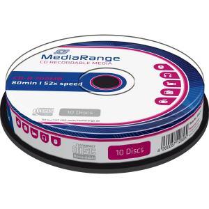 MEDIARANGE CDR80 700MB 52x (10) CB MR214 Cake Box