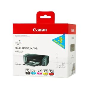 6402B009 CANON PGI72 Nr.72 Pixma Tinte (5) cmy mbk/r w/o SEC Fotos Blister
