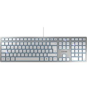 JK-1600DE-1 CHERRY KC6000 Slim Tastatur QWERTZ DE Kabel ultra flach USB silber