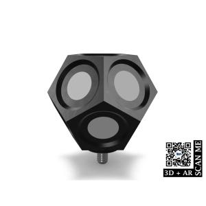 DECATRACKER 15STUECK M4 GEWINDE RED AR-4U Referenzdodekaeder in Aufbewahrung AHDG