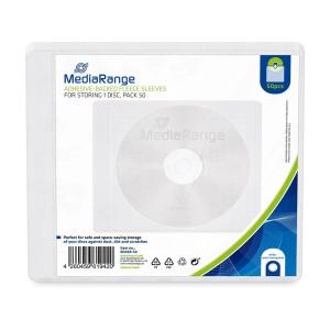 Mediarange 1er Cd-/dvd-hüllen Selbstklebend Transparent, 50 St. BOX69-50 (4260459619420)