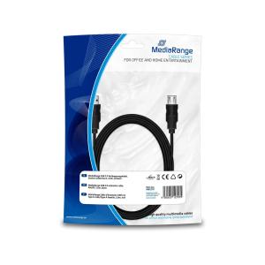 MEDIARANGE USB VERLAENGERUNGSKABEL 3m MRCS111 USB 2.0 AM/AF schwarz