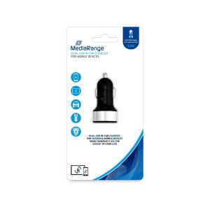 MRMA103-03 MEDIARANGE KfZ-Ladegeraet 3.400 mA dual Zigarettenanzuender USB
