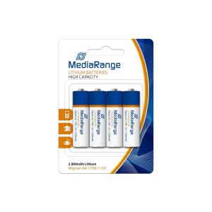 MRBAT154 MEDIARANGE Batterien 4er Pack AA Mignon FR6 Lithium 1,5 V