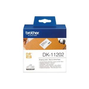 DK11202 BROTHER PT QL550 ETIKETTEN WEISS 300Stk/Rolle 62x100mm