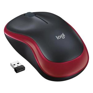 910-002237 LOGITECH M185 Funkmaus 3Tasten beidhaendig schwarz-rot
