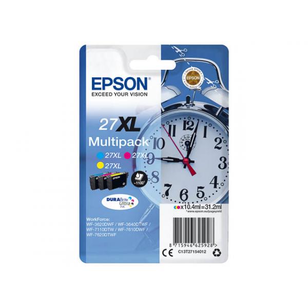 Tinte N.27XL für WorkForce WF-3620DWF, Multipack EPSON C13T27154012 (8715946535067)