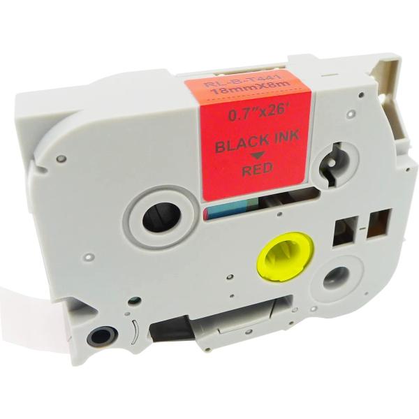 NEUTRAL PTOUCH TZE441 18MM ROT-SCHWARZ Schriftband 8m Laminiert