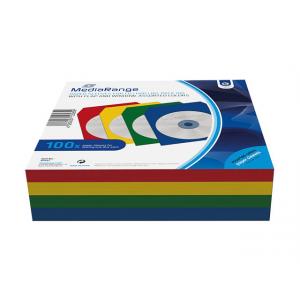 CD DVD Papierhüllen farbig sortiert 100 Stück MEDIARANGE BOX67 (4260057125859)