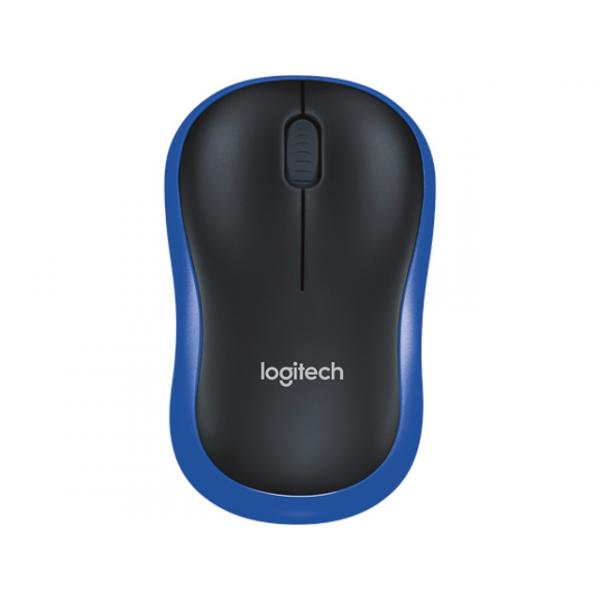 Logitech M185 Maus Kabellos Schwarz, Blau 910-002239 (5099206028852)