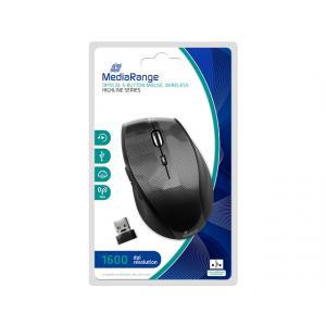Optische 5-Tasten Funk-Maus HIGHLINE schwarz grau MEDIARANGE MROS207 (4260459611554)