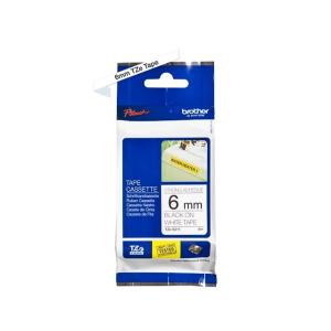 TZES211 BROTHER PTOUCH 6mm WEISS-SCHW Schriftband 8m laminiert