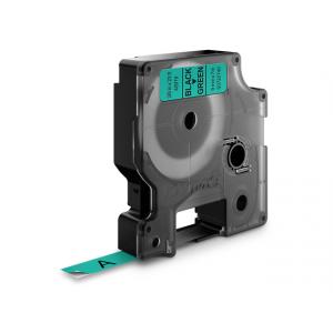 Schriftband D1 Kunststoff laminiert 7 mx9 mm Schwarz Grün DYMO S0720740 (5411313409193)