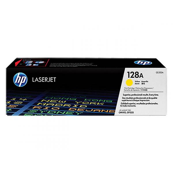Toner 128A für Color LaserJet CM1415, gelb hp CE322A (0884420854524)